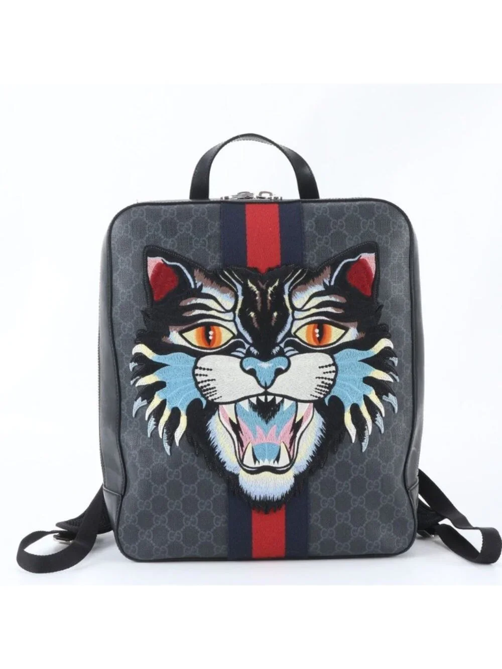 Gucci GG Supreme Angry Cat Leather